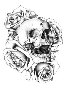 skull rose